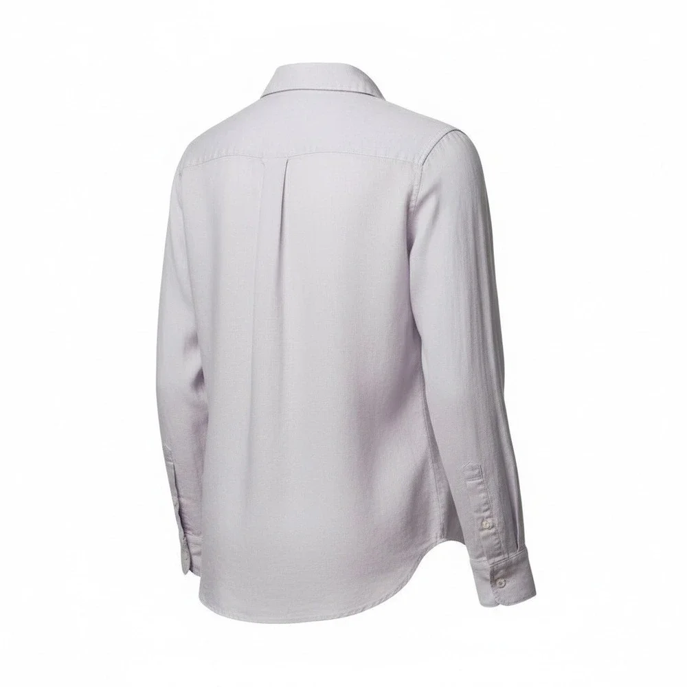 Uniqlo Womens Linen‎ Shirt XS Lilac Button Up Office Capsule Classic Minimalist - Picture 4 of 9